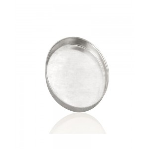 Sterling Silver 925 Oval Bezel Cup - 12mm x 16mm