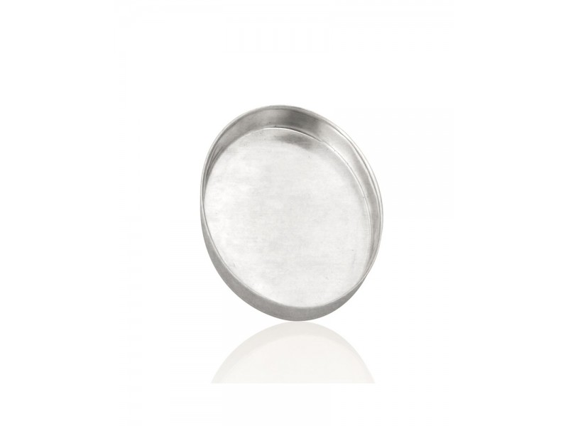 Sterling Silver 925 Oval Bezel Cup - 12mm x 16mm