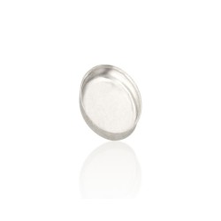 Sterling Silver 925 Oval Bezel Cup - 5mm x 7mm