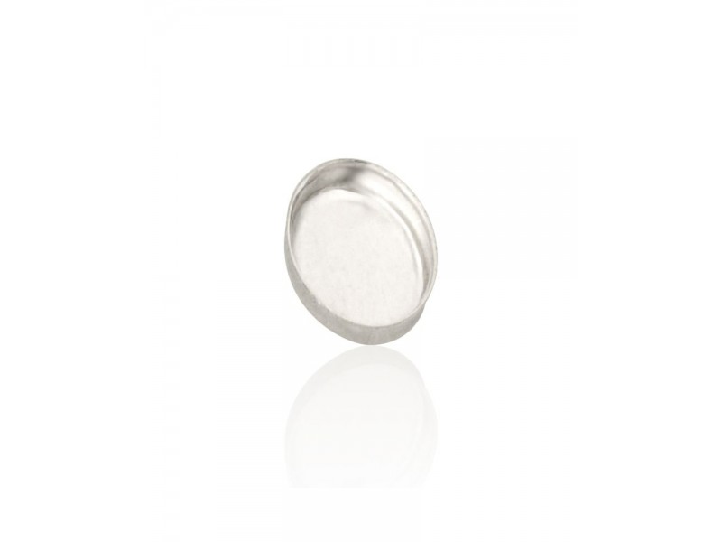 Sterling Silver 925 Oval Bezel Cup - 5mm x 7mm