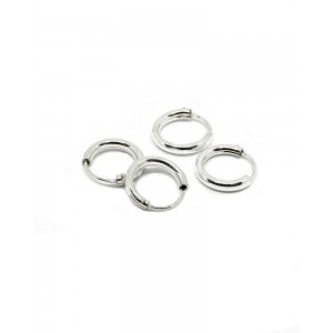 Sterling Silver 925 Flat Hoop Earring - 20mm