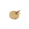 14K YELLOW GOLD FILLED 6MM BLANK DISK W/RING 8 X 6 X 0.65MM