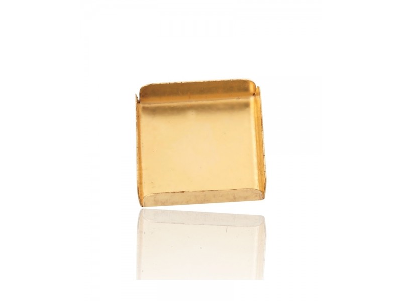 Gold Filled Square Bezel Cup - 8mm
