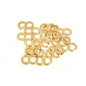 PACK OF, 12K G.F YELLOW JUMP RINGS  (0.7 mm/3.4 mm ext) 