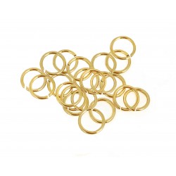 12K Gold-Filled Yellow Jump Rings Open - 0.8mm x 6.6mm (Pack of 12) = 1 gram minimum