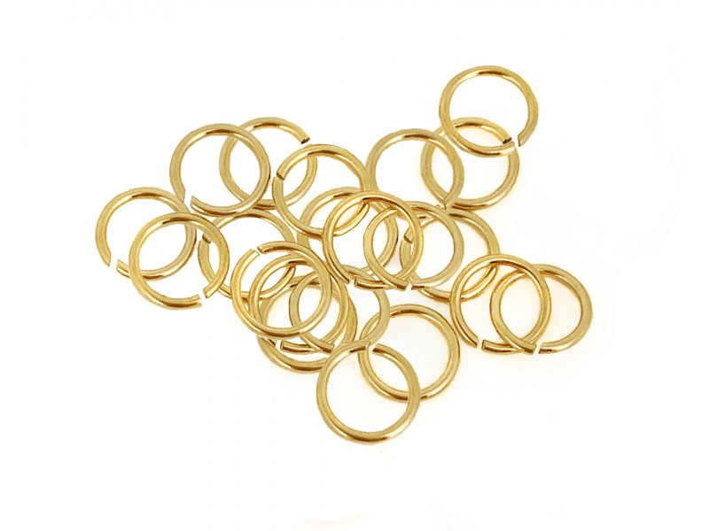 12K Gold-Filled Yellow Jump Rings Open - 0.7mm x 5.4mm (Pack of 20)= 1 gram minimum