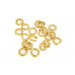 12K Gold-Filled Yellow Jump Rings Open - 1.0mm x 4.0mm (Pack of 15) = 1 gram minimum