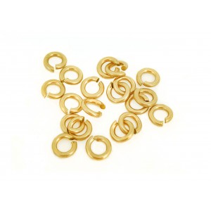 PACK OF, 12K G.F YELLOW JUMP RINGS  (1.0 mm/4.0 mm ext) 