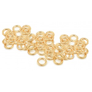 12K Gold-Filled Yellow Jump Rings Open - 0.5mm x 3.6mm (Pack of 55) = 1 gram minimum