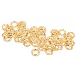 12K Gold-Filled Yellow Jump Rings Open - 1.0mm x 5.0mm (Pack of 12) = 1 gram minimum