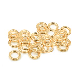 12K Gold-Filled Yellow Jump Rings Open - 0.8mm x 3.6mm (Pack of 27) = 1 gram minimum
