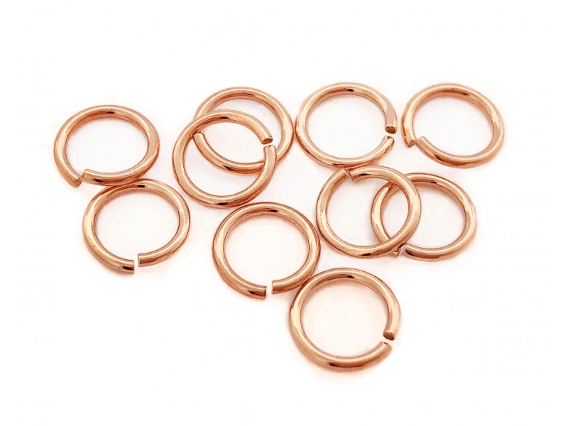 12K Gold Filled Red Jump Rings - 1.0mm x 10.0mm minimum 1 gram