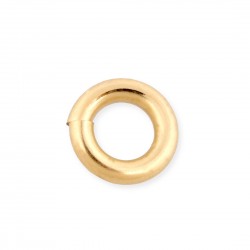 Brass Gold Plated Open Jump Rings 1mm x 5.5mm, pack 10pc