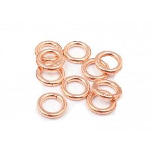 12K Gold-Filled Red Jump Rings - 1.0mm x 8.0mm minimum 1 gram