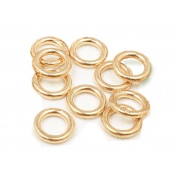 12K Gold-Filled Yellow Soldered Jump Rings - 1.2mm x 8.7mm "MINIMUM 1 GRAM"