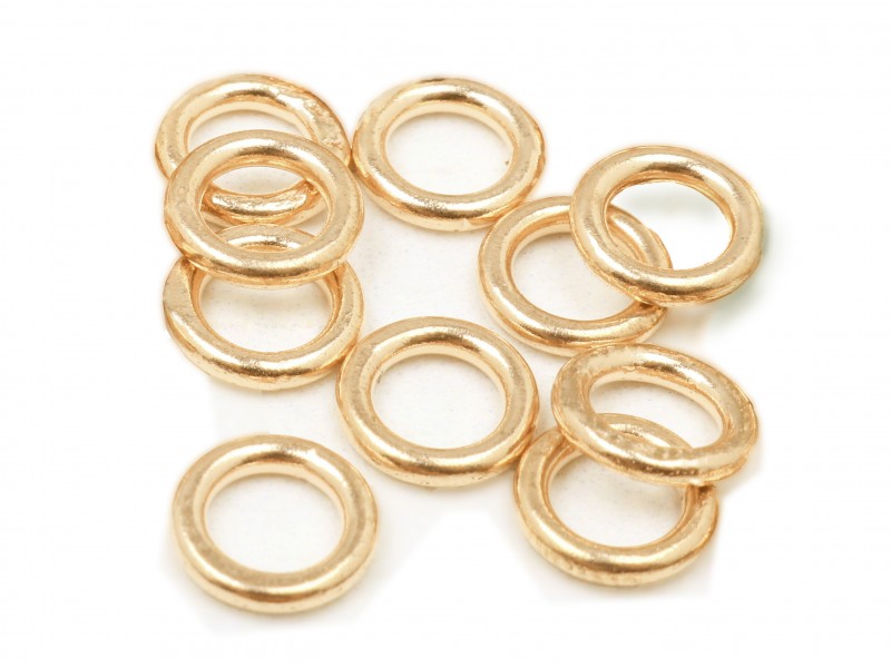 12K Gold-Filled Yellow Soldered Jump Rings - 1.0mm x 8.5mm 