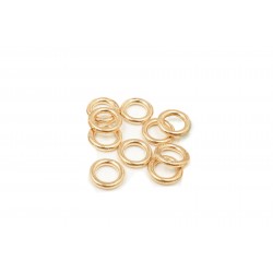 12K Gold Filled Yellow Soldered/closed Jump Rings  (1.0 mm/5.0 mm ext)  "MINIMUM 1 GRAM!"