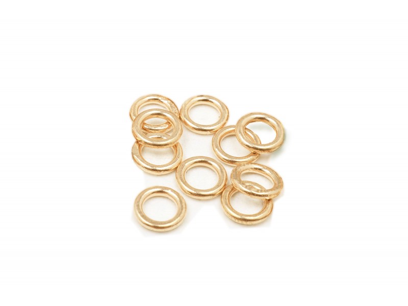 12K Gold Filled Yellow Soldered/closed Jump Rings  (1.0 mm/5.0 mm ext)  "MINIMUM 1 GRAM!"