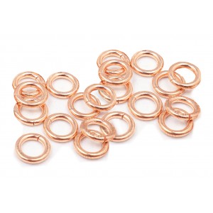 PACK OF 12K G.F RED JUMP RINGS  (0.9 mm /5.8 mm ext)