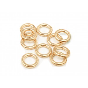 12K Gold-Filled Yellow Soldered Jump Rings - 0.8mm x 6.0mm 