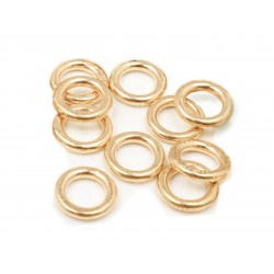 12K Gold-Filled Yellow Soldered/Closed Jump Rings - 1.0mm x 7.0mm "MINIMUM 1 GRAM"