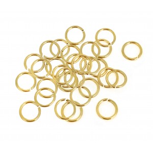 12K Gold-Filled Yellow Jump Rings Open - 0.6mm x 5.2mm (Pack of 28) = 1 gram minimum