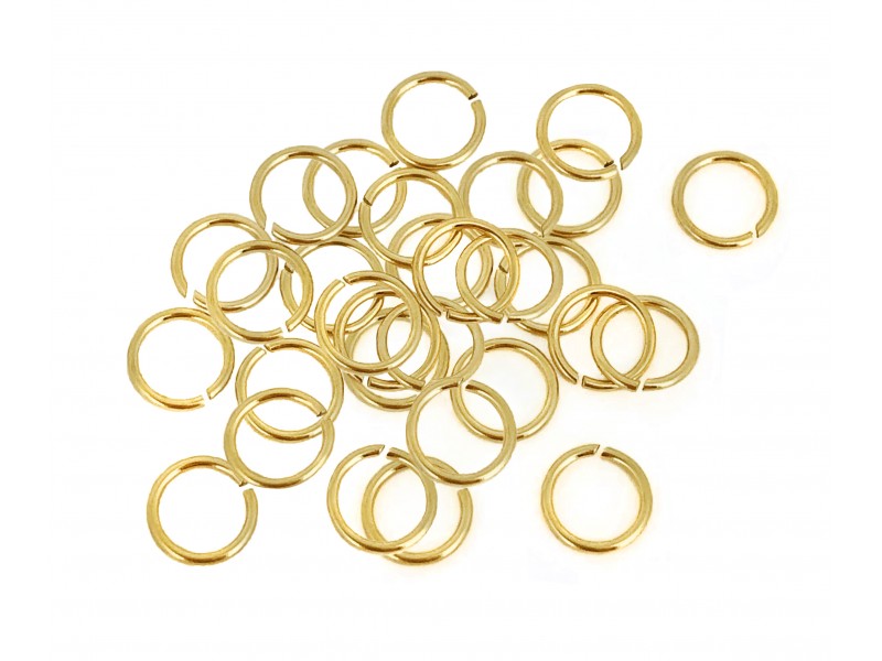12K Gold-Filled Yellow Jump Rings Open - 0.6mm x 5.2mm (Pack of 28) = 1 gram minimum