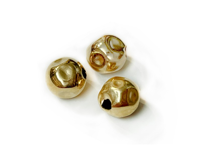 GOLD FILLED HAMMERED ROUND BEAD 8MM 