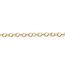 Gold Filled Round Wire Links Cable Chain - 3.5 mm