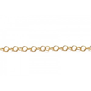 Gold Filled Round Wire Links Cable Chain - 3.5 mm