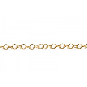 Gold Filled Round Wire Links Cable Chain - 3.5 mm