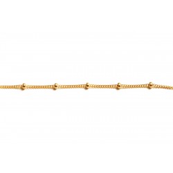 Gold Filled Satellite Chain Curb and Ball Chain - 105