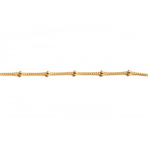 Gold Filled Satellite Chain Curb and Ball Chain - 105