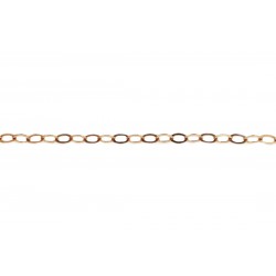 Rose Gold Filled Flat Oval Link Chain - 2.8mm x 4 mm
