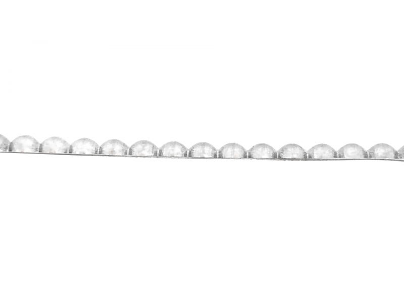 Silver 935 Half Round Pearl wire 2.50mm