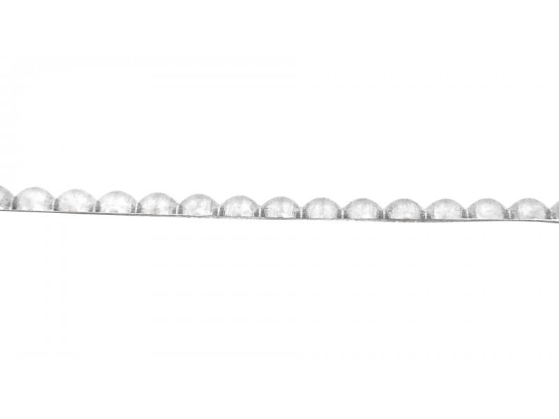 silver 935 half round pearl wire 2.5mm