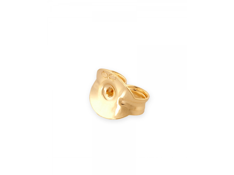 14K Yellow Gold Earring Clutch 4.3mm x 5.2mm