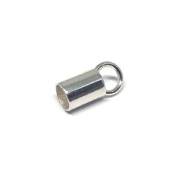 Sterling Silver 925 Plain End Cap - 7mm x 3.8mm