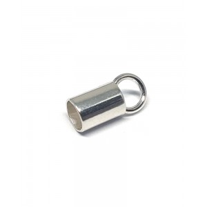 Sterling Silver 925 Plain End Cap - 7mm x 3.8mm