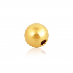 18K Gold 2 Hole Beads - 8mm