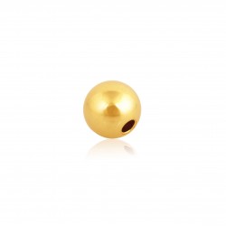 18K Yellow Gold Round 2-hole Bead 2.5mm HEAVY WEIGHT