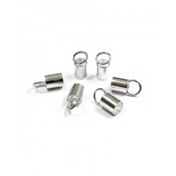 Sterling Silver 925 Plain End Cap - 7mm x 5mm