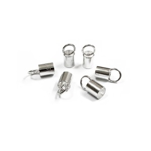 Sterling Silver 925 Plain End Cap - 7mm x 5mm