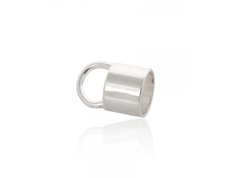 Sterling Silver 925 Plain End Cap - 5mm x 5.4mm