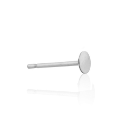 Sterling Silver 925 Ear Post with Disc - 3mm