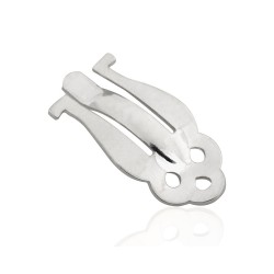 Sterling Silver 925 Ear Clips Paddle Large