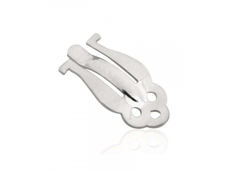 Sterling Silver 925 Ear Clips Paddle Large