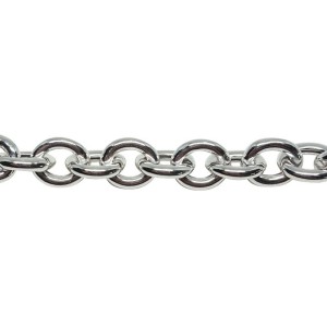 SILVER 925 CHAIN ROUND WIRE OVAL LINK 10 X 12MM 1.8MM WIRE  