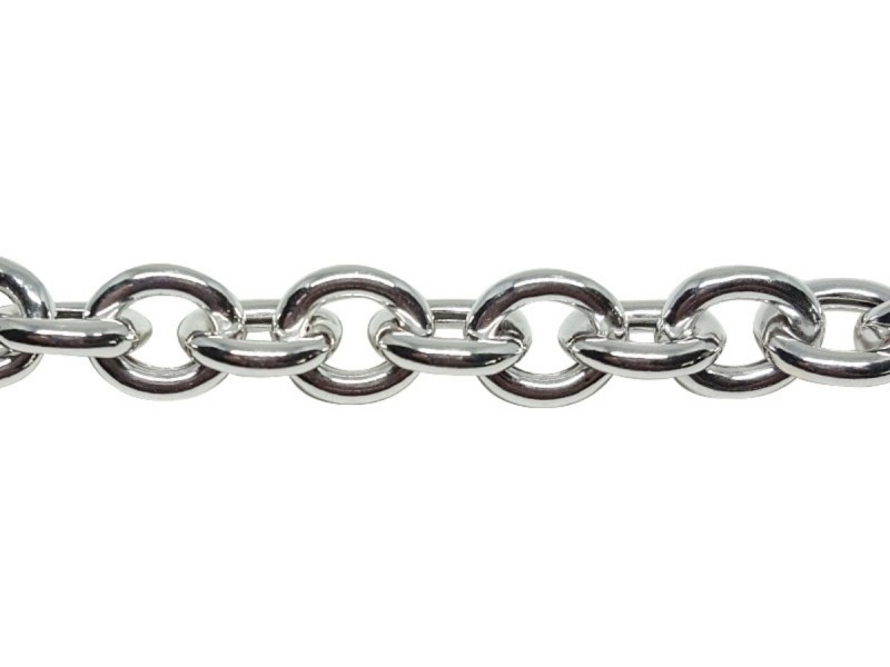 SILVER 925 CHAIN ROUND WIRE OVAL LINK 10 X 12MM 1.8MM WIRE  