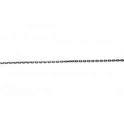 Sterling Silver 925 Oxidised Diamond Cut Trace Chain - 1.5mm x 1.1mm (66)